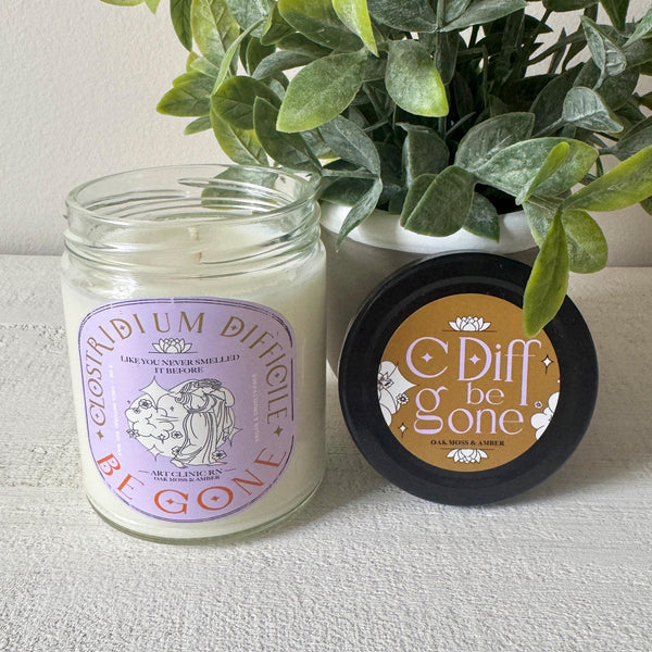 Hand-Poured C Diff Be Gone Candle