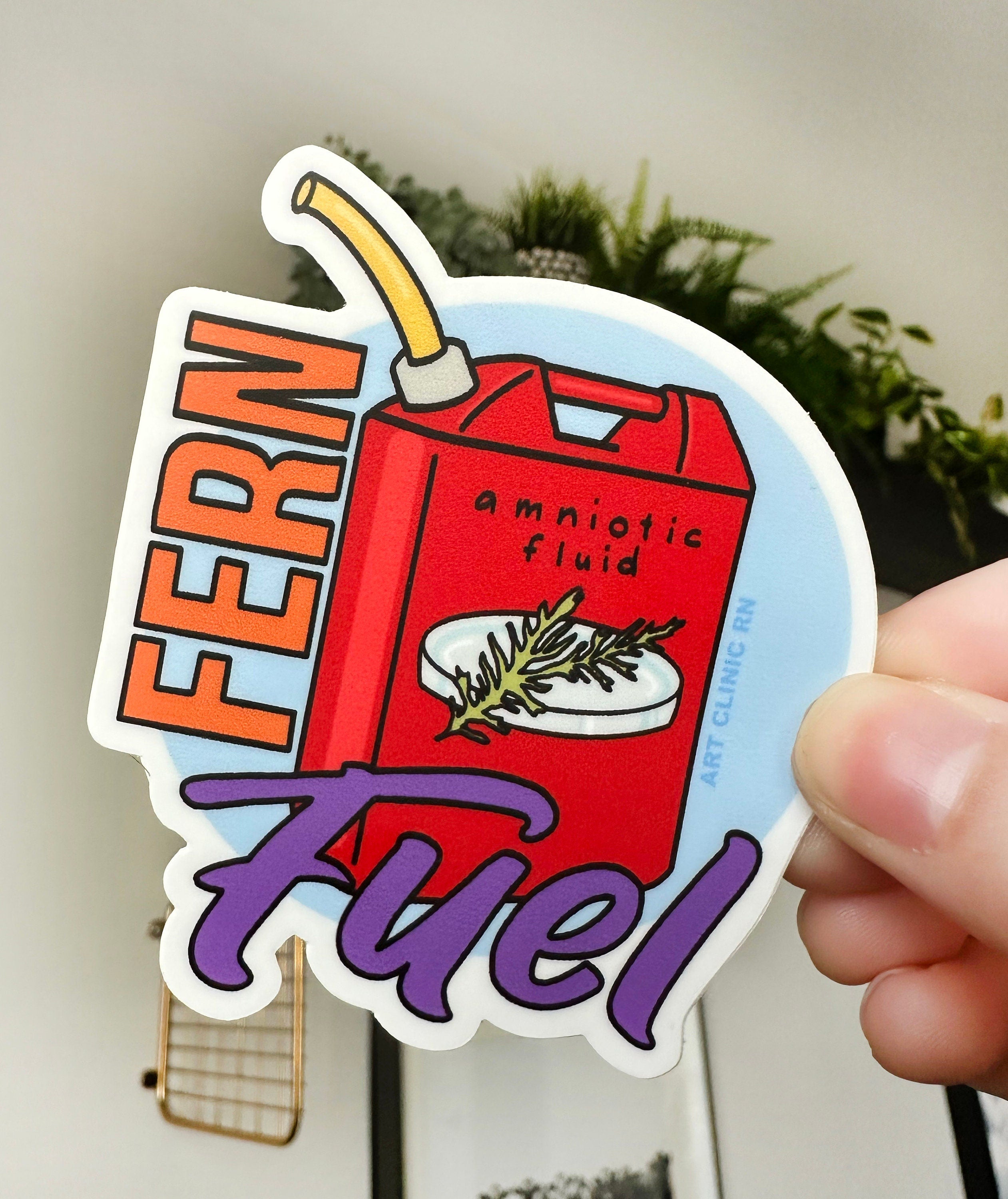 Fern Fuel Obstetrics Sticker | Stickers for L&D Nurses, Stickers for OB Nurses, Stickers for Midwives, Stickers for Doulas