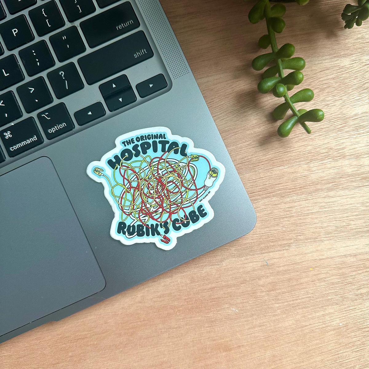 Hospital Rubik’s Cube EKG Vinyl Sticker