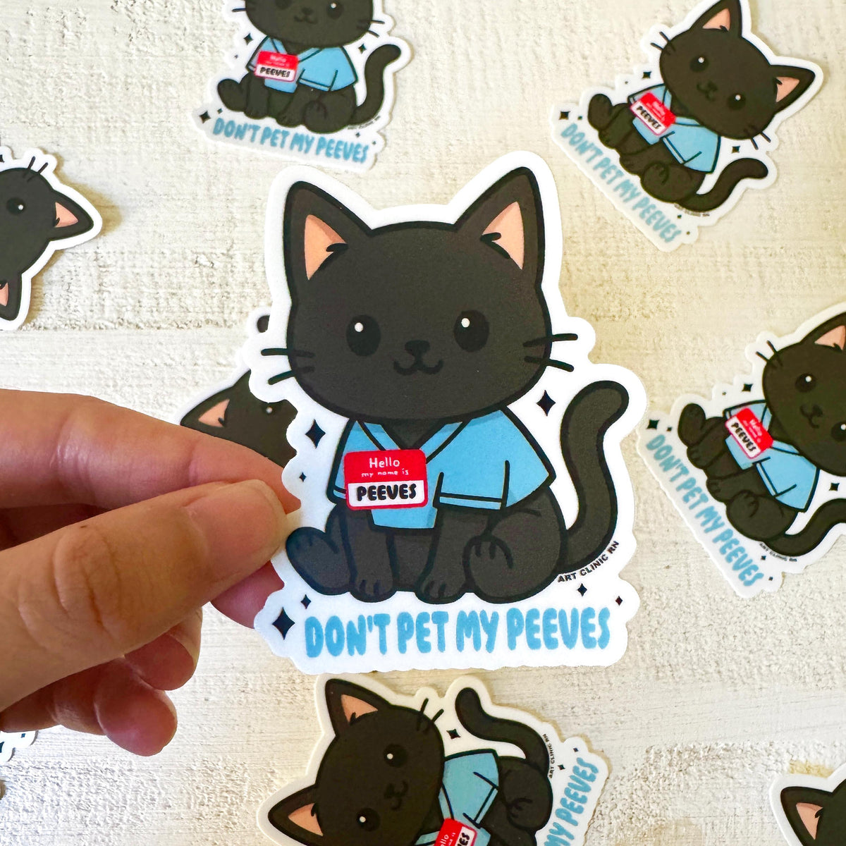 Don't Pet My Peeves Cat Vinyl Sticker