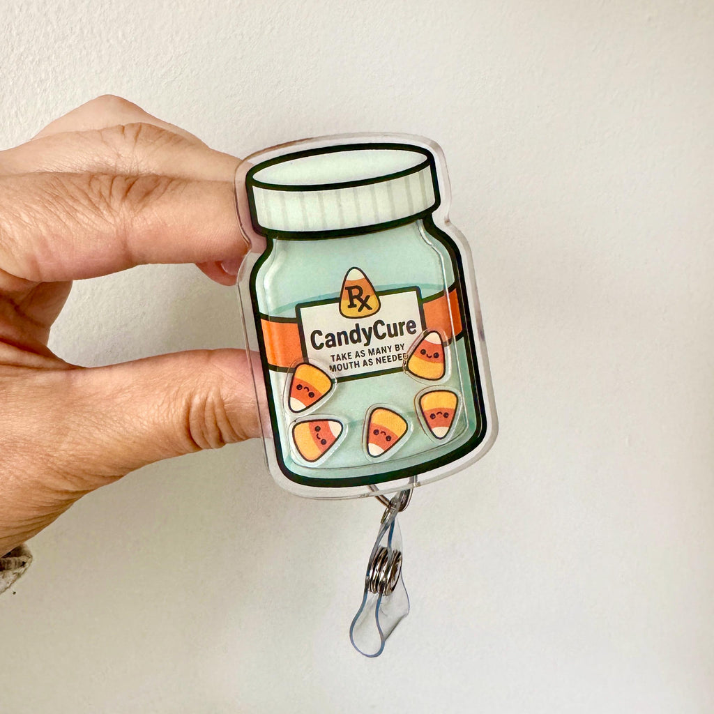 Candy Corn Shaker Badge Reel