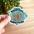 Hospital Rubik’s Cube EKG Vinyl Sticker