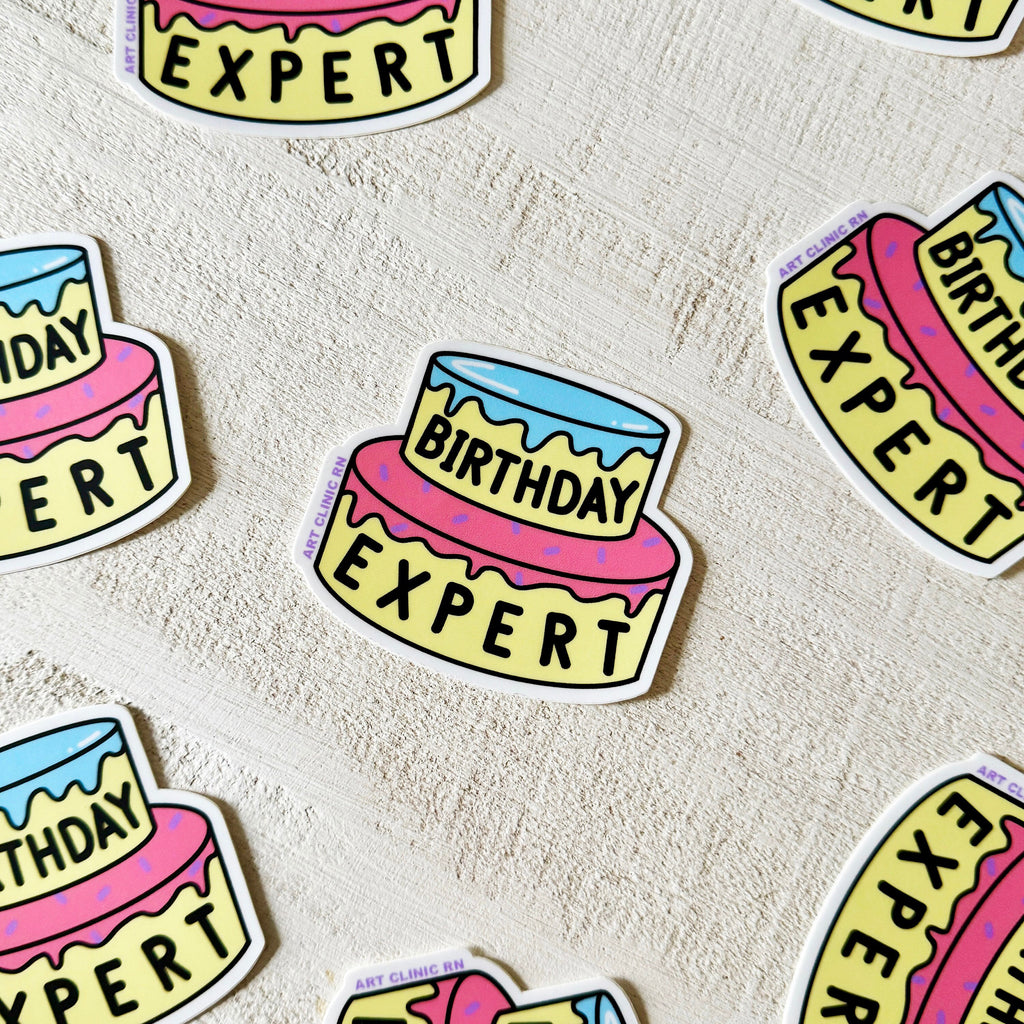 Birthday Expert Vinyl Sticker