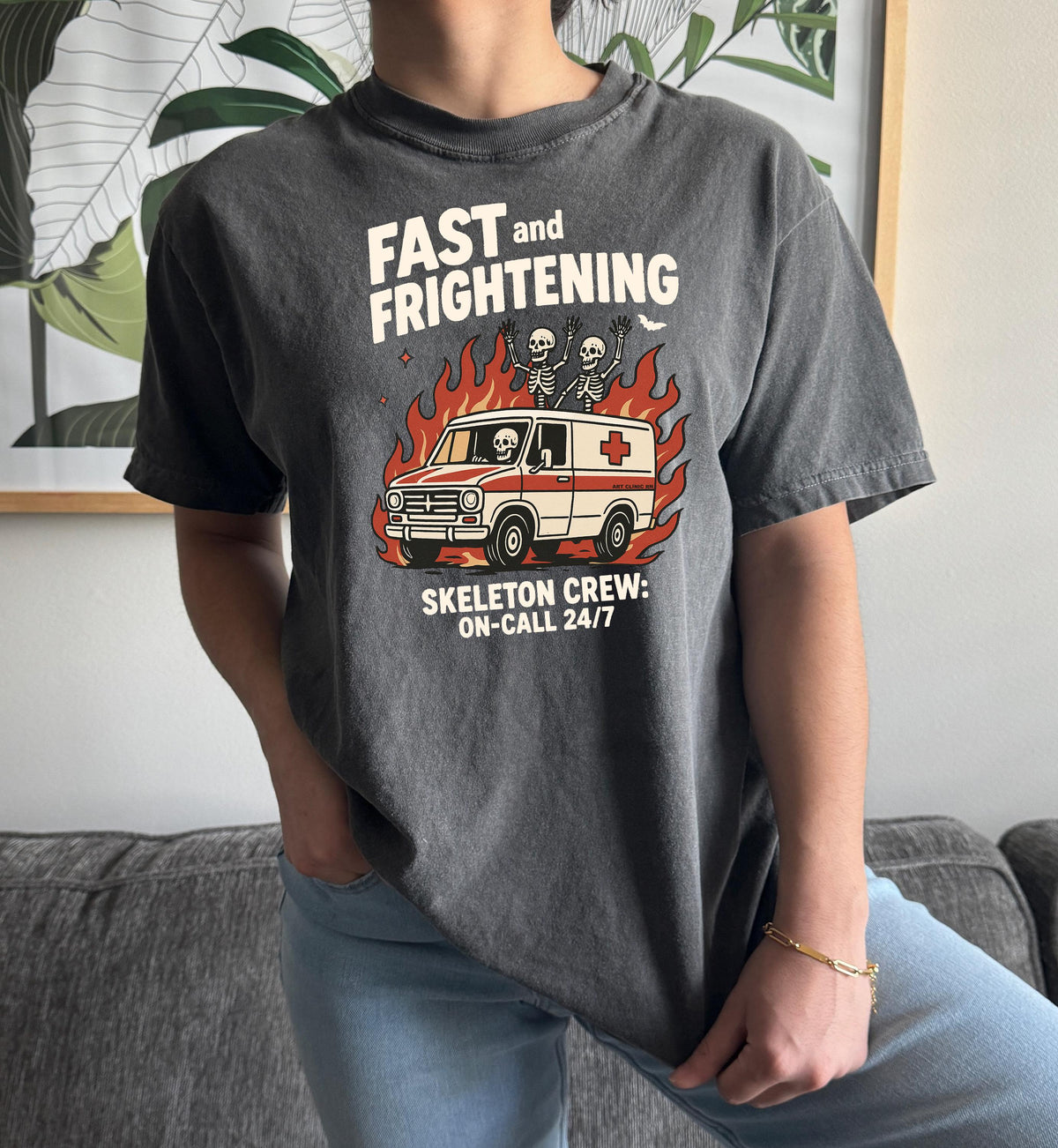 Fast and Frightening Ambulance Halloween Shirt | Spooky Nurse Shirt, Halloween Shirt for Doctors, Shirts for EMTs, Shirts for Paramedics