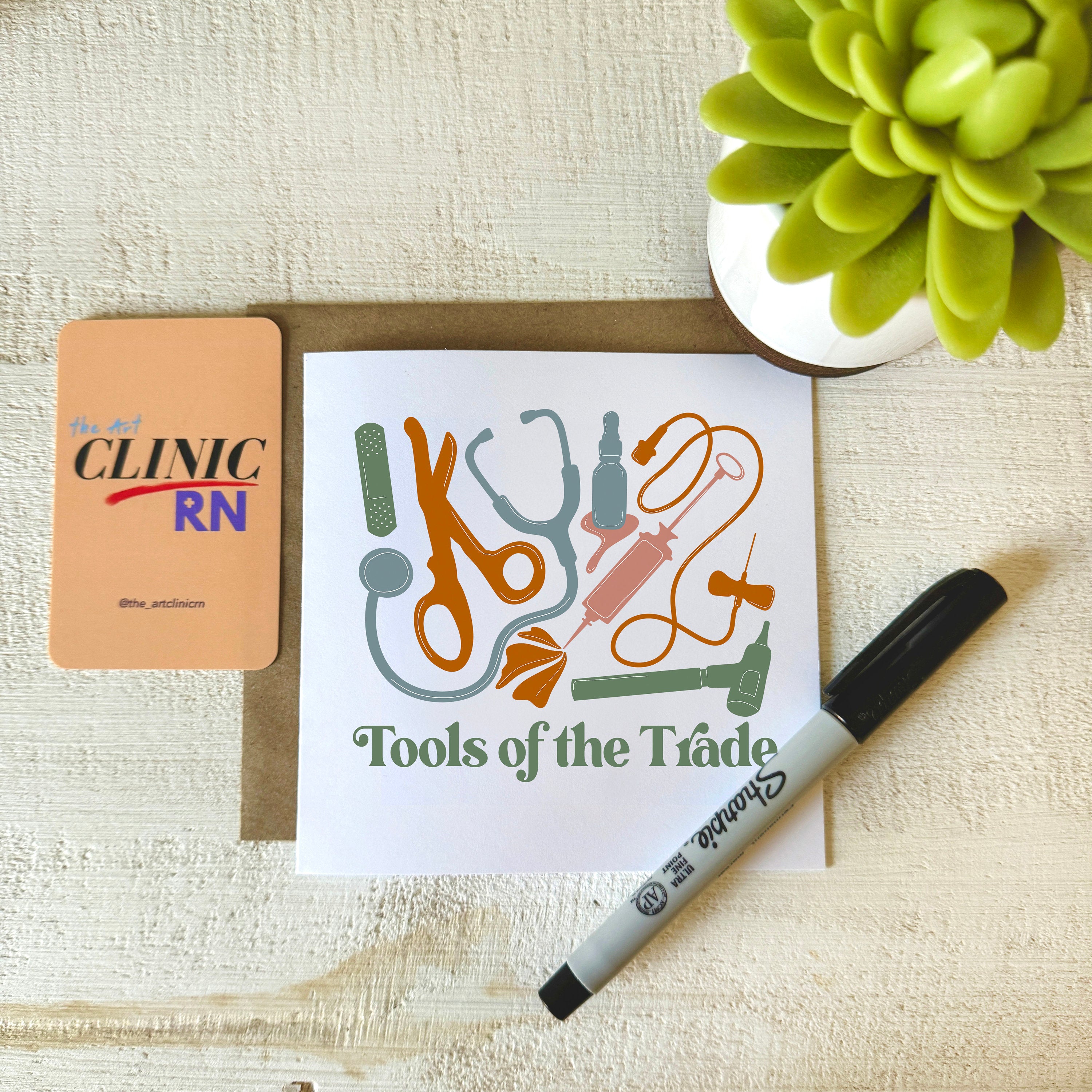 Tools of the Trade Greeting Card | Cute card for Nurses, Cards for Doctors, Cards for Graduation, Cards for Healthcare Workers, Medical Card