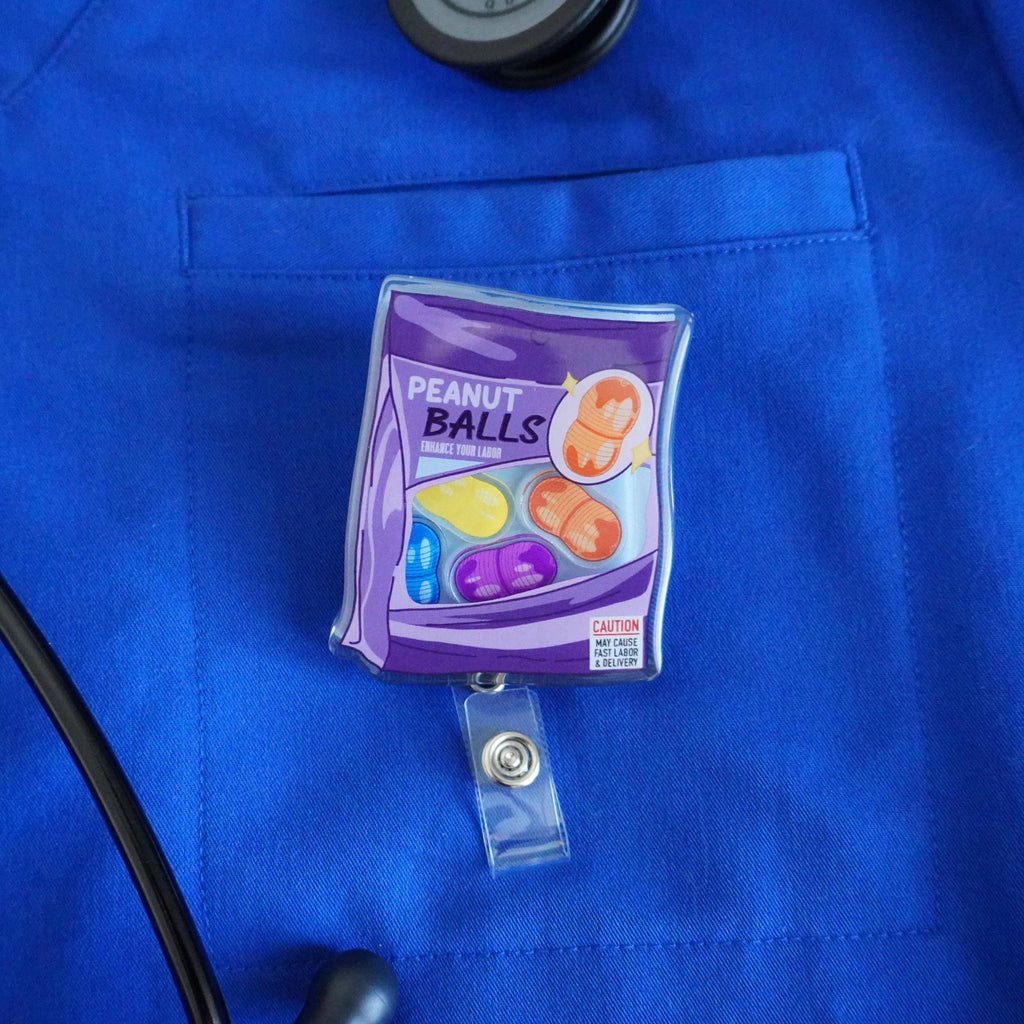 Peanut Balls Shaker Badge Reel
