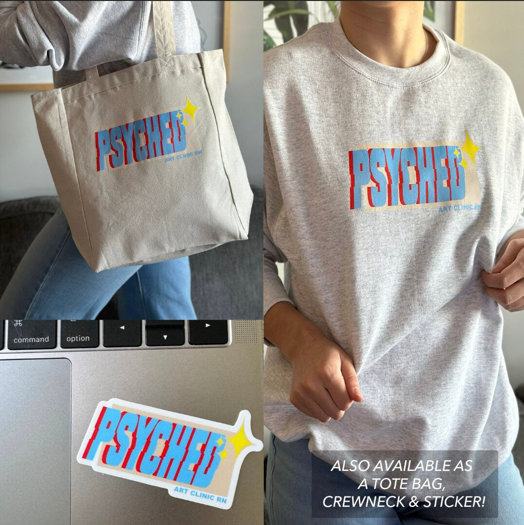 Psyched T-Shirt | Cute Shirts for Psych Nurses, Shirts for Psychiatrists, Shirts for Doctors, Shirts for Therapists | Comfort Colors T-Shirt