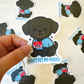 Don't Pet My Peeves Dog Vinyl Sticker