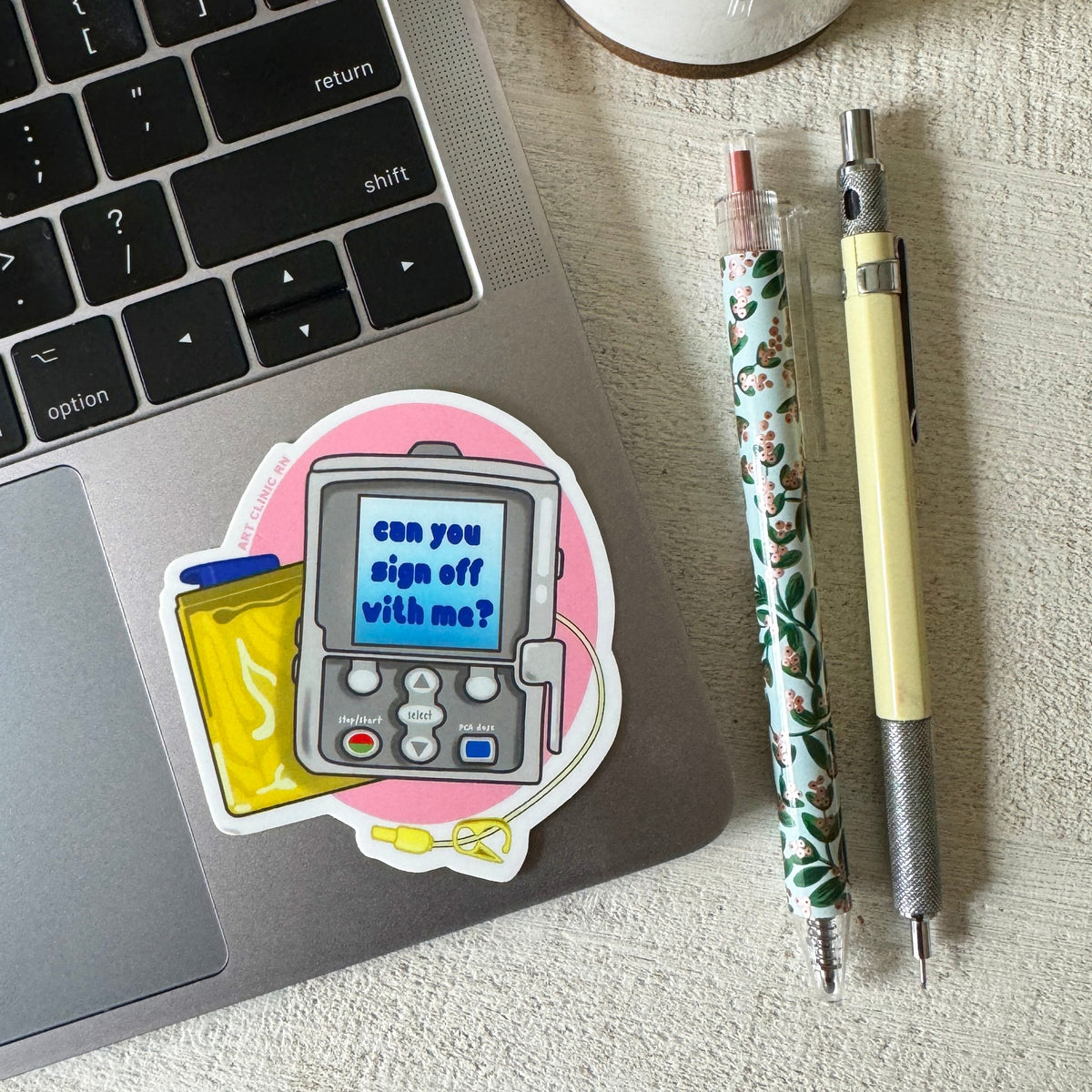 Epidural Pump Obstetrics Vinyl Sticker | L&D Nurse Sticker, OB Nurse Sticker, OBGYN Sticker, Anesthesiology Sticker, CRNA Sticker