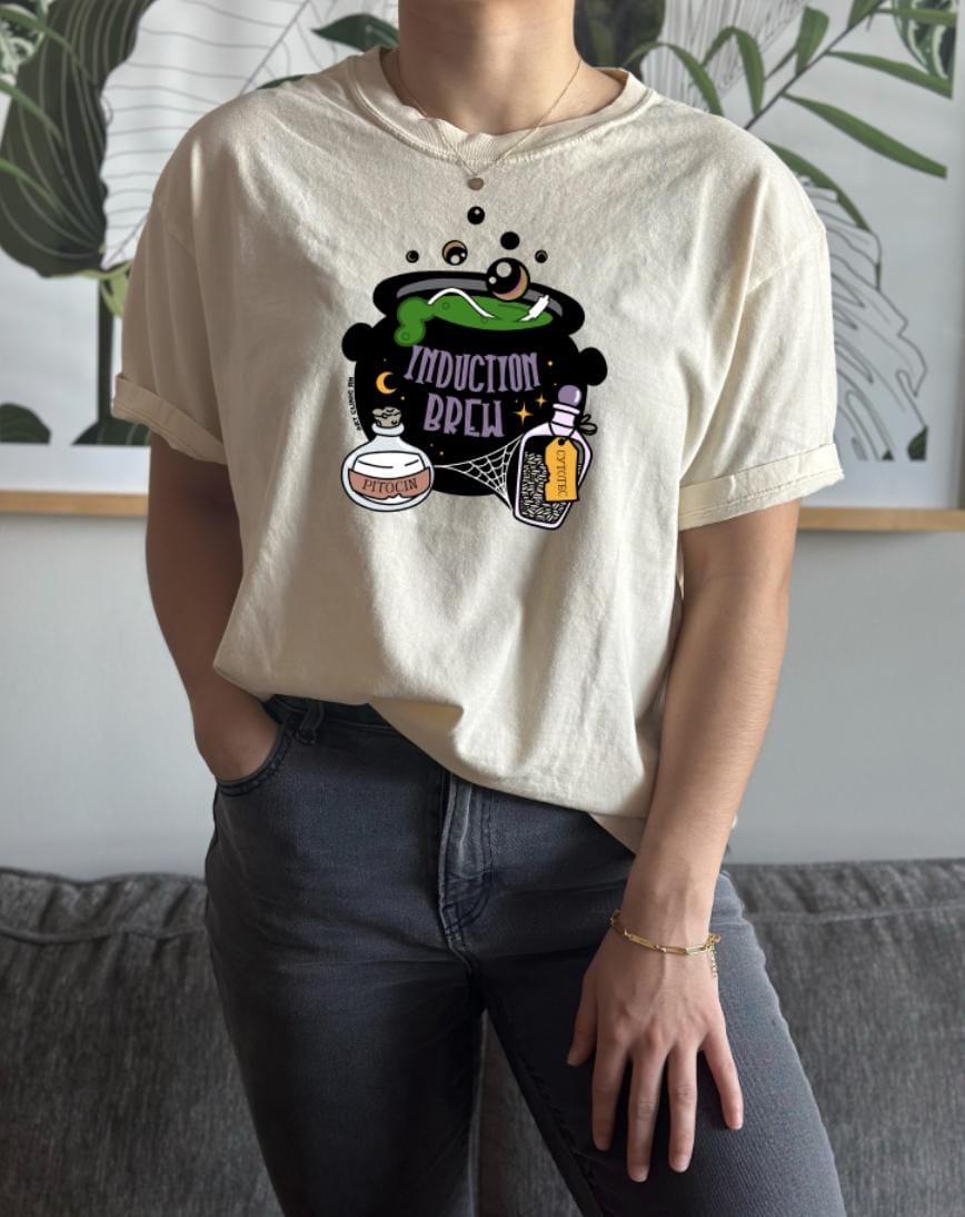 Induction Brew Halloween T-Shirt | Spooky Nurse Shirt, Shirts for L&D Nurses, Shirts for OBGYNs, Shirts for Midwives, Team Halloween Shirts