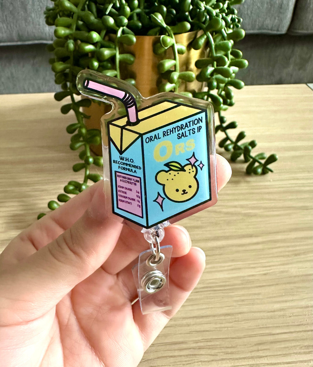 ORS Juice Box Badge Reel