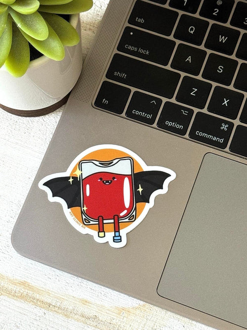 Blood Transfusion Bat Vinyl Sticker