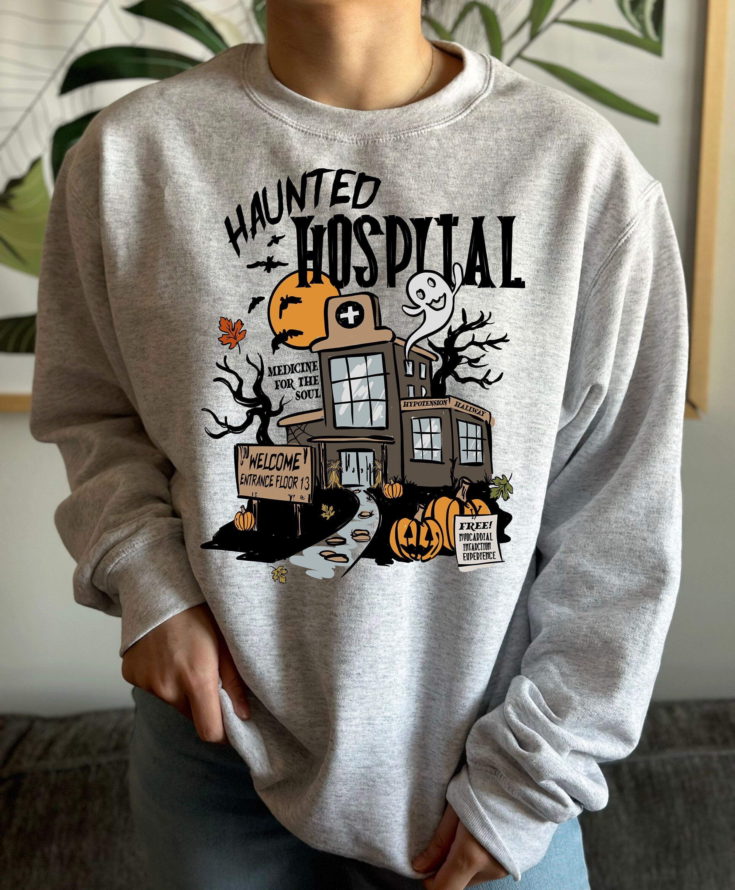Haunted Hospital Halloween Sweatshirt