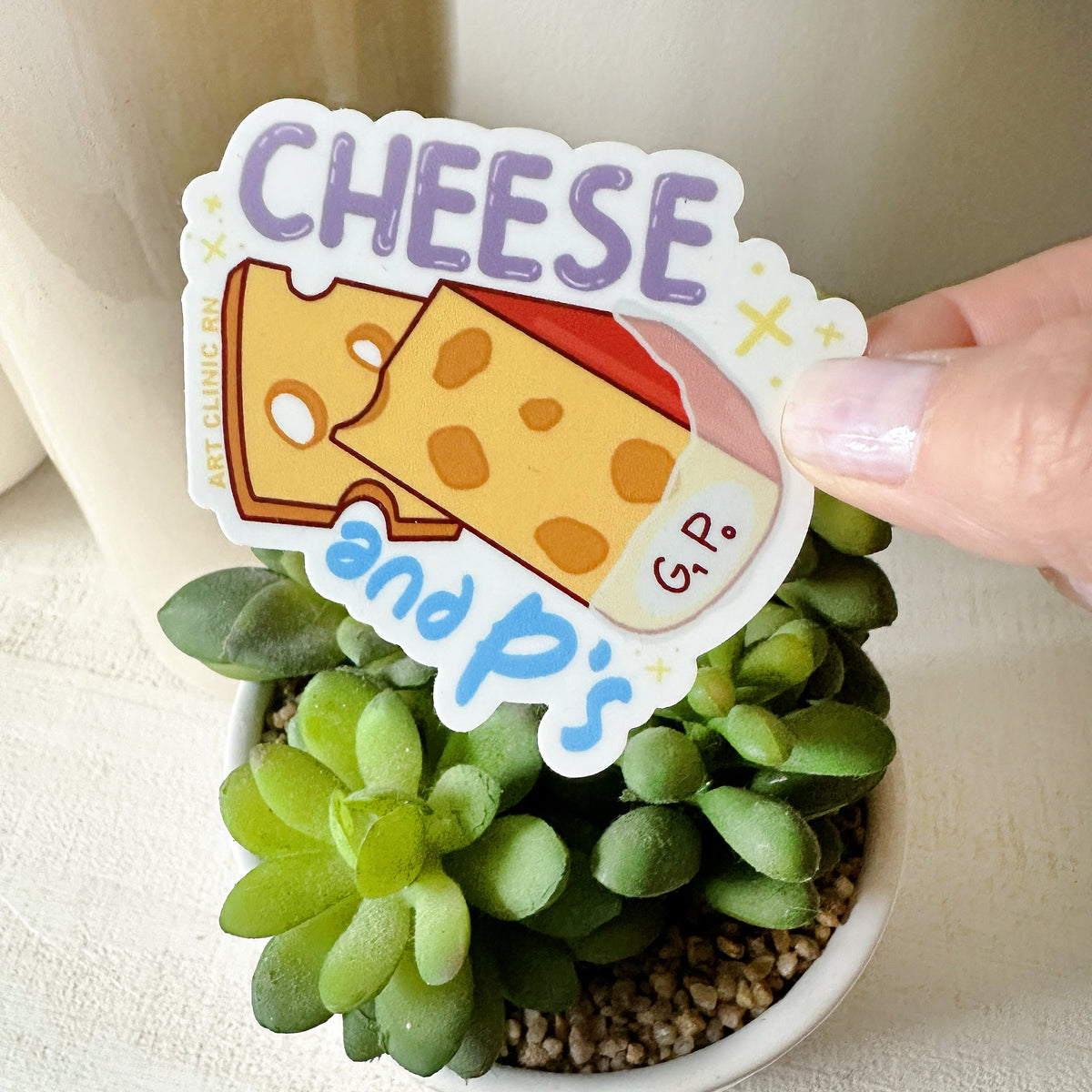 Cheese & Ps Vinyl Sticker