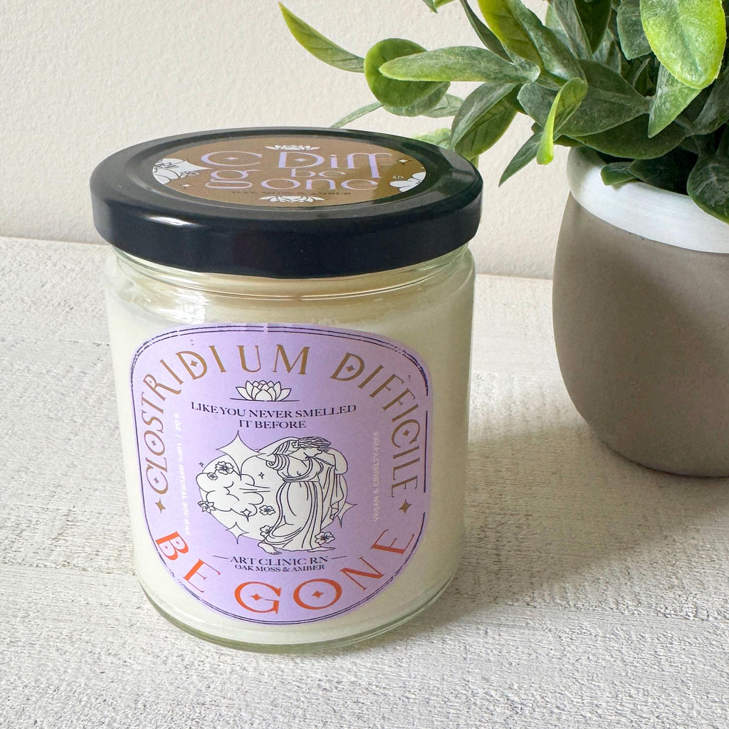 Hand-Poured C Diff Be Gone Candle