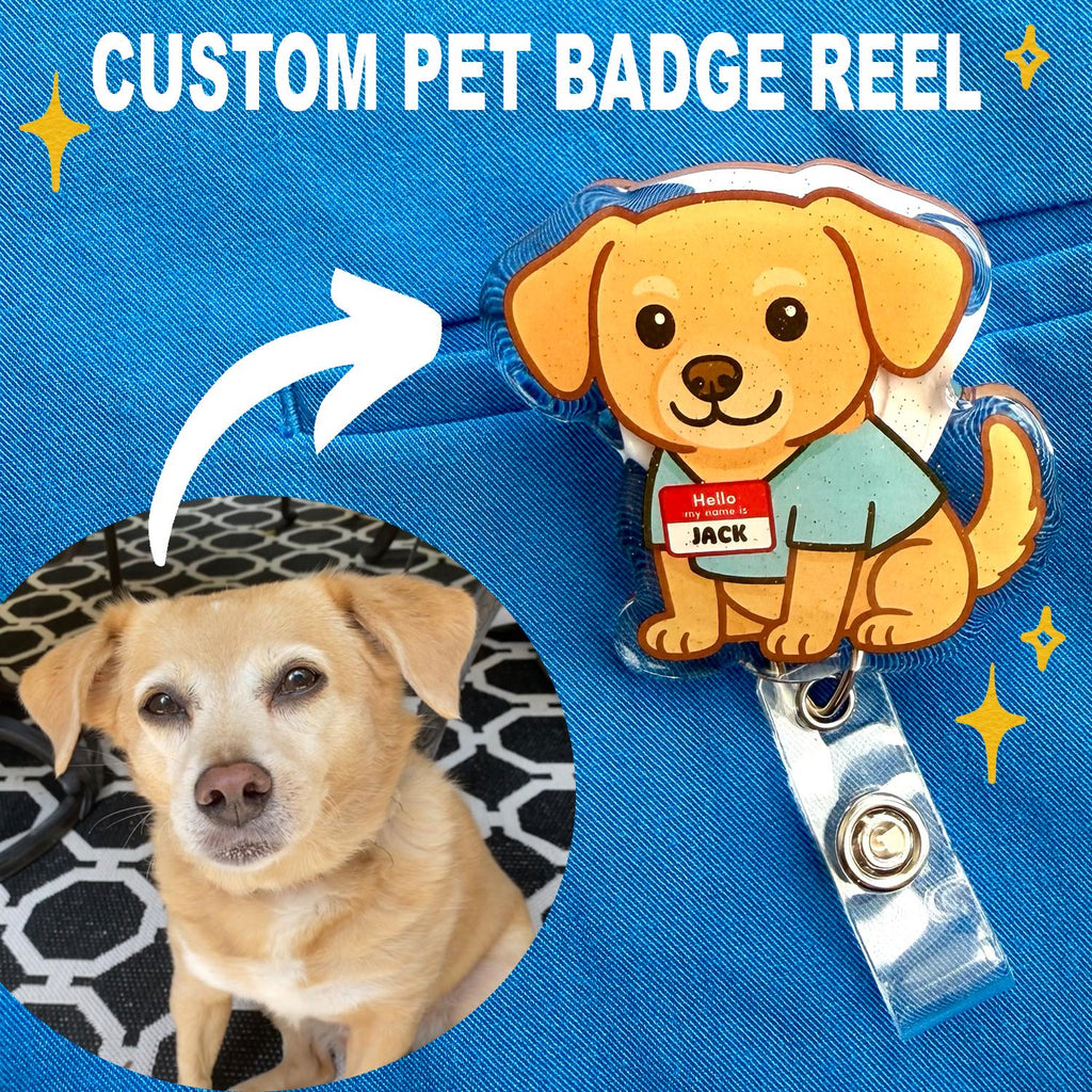 Custom Pet Badge Reel | Medical Badge Reel, Nurse Badge Reel, Doctor Badge Reel, Badge Reels for Healthcare Workers