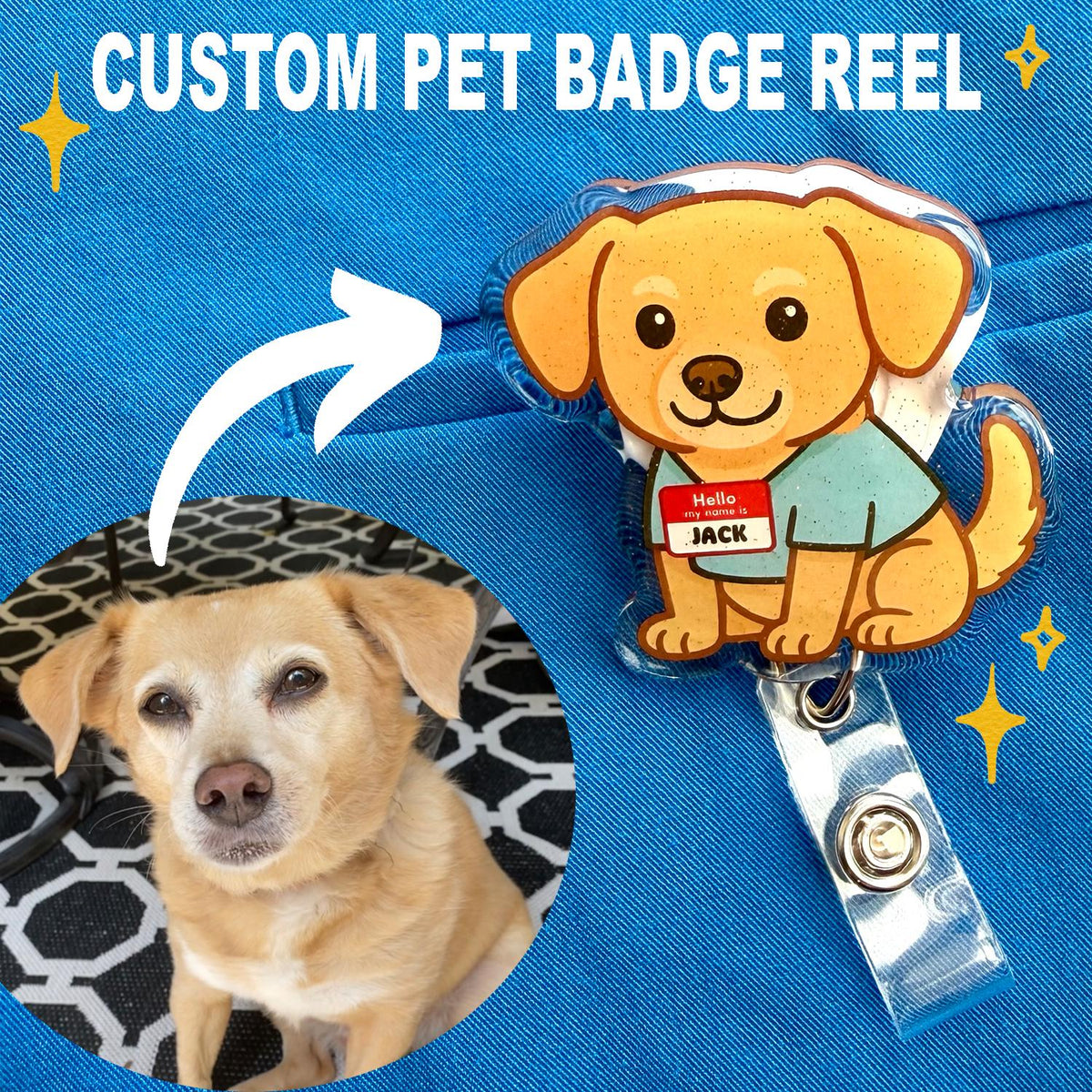 Custom Pet Badge Reel | Medical Badge Reel, Nurse Badge Reel, Doctor Badge Reel, Badge Reels for Healthcare Workers