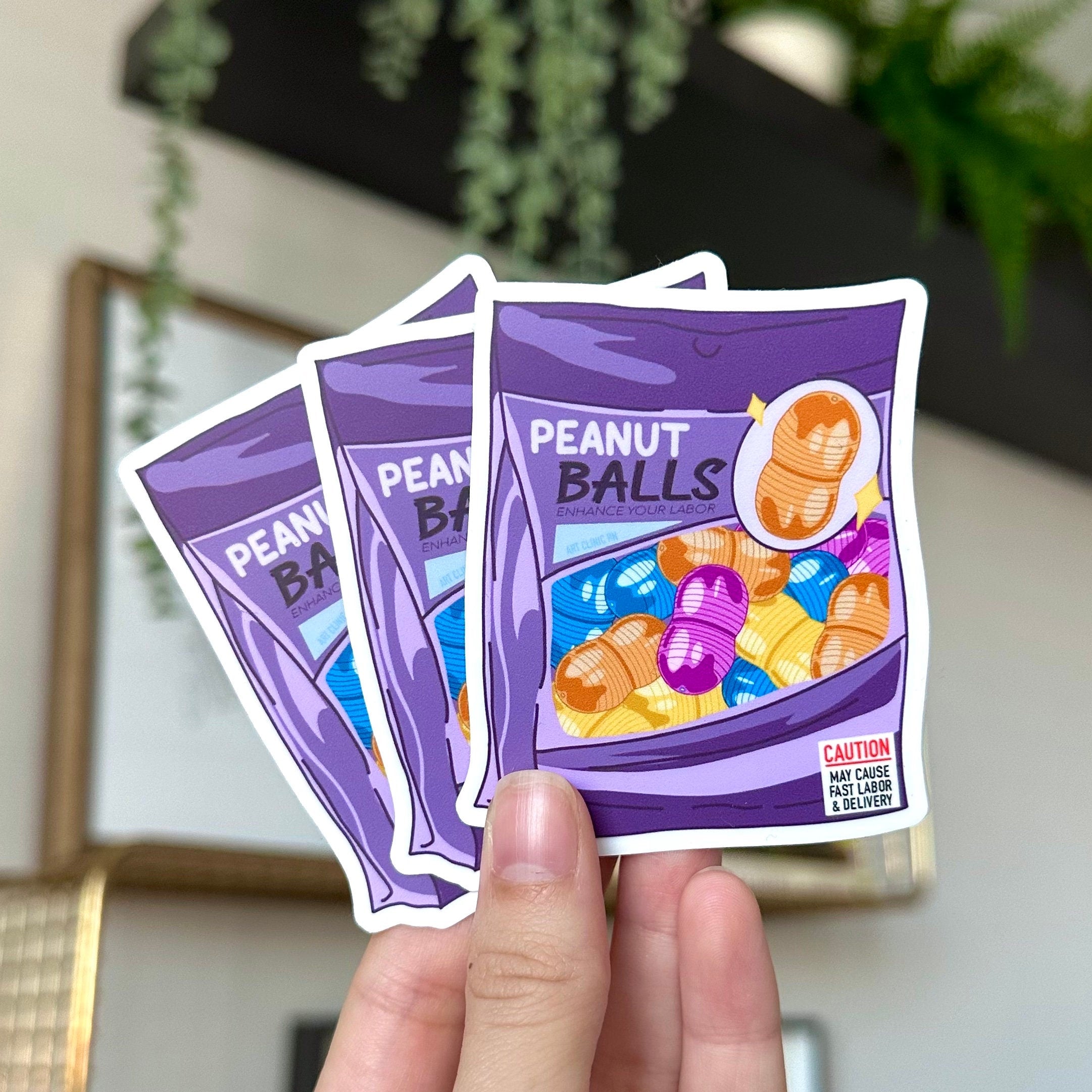 Peanut Balls Vinyl Sticker | Labor and Delivery Nurse Sticker, OB Nurse Sticker, Midwife Sticker, Doula Sticker, OBGYN sticker, Gynecology