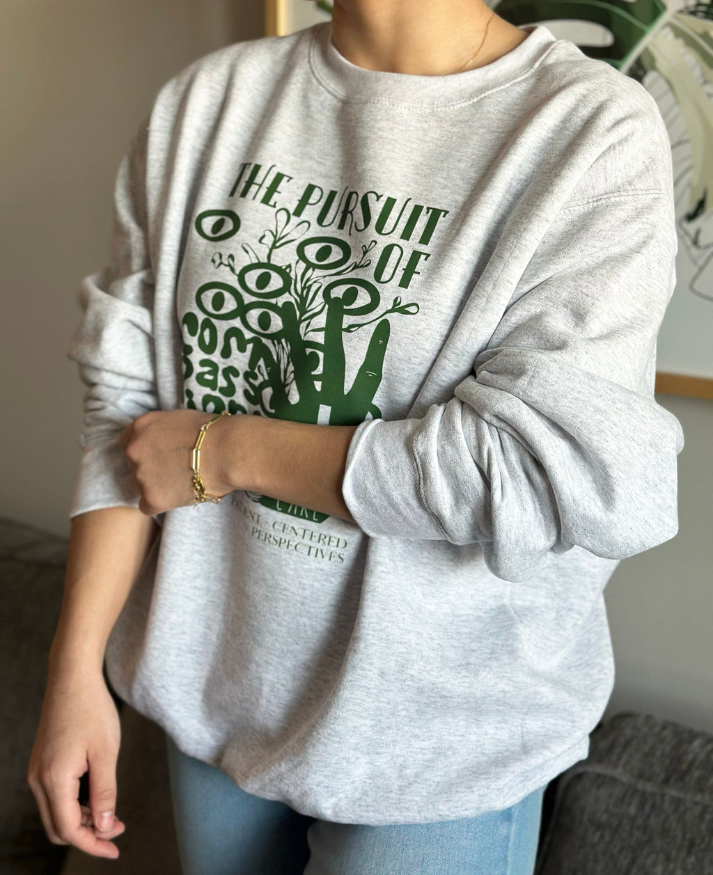 Compassionate Care Crewneck | Crewneck for Medical Professionals, Crewneck for Healthcare Workers, Sweatshirt for Nurses and Doctors