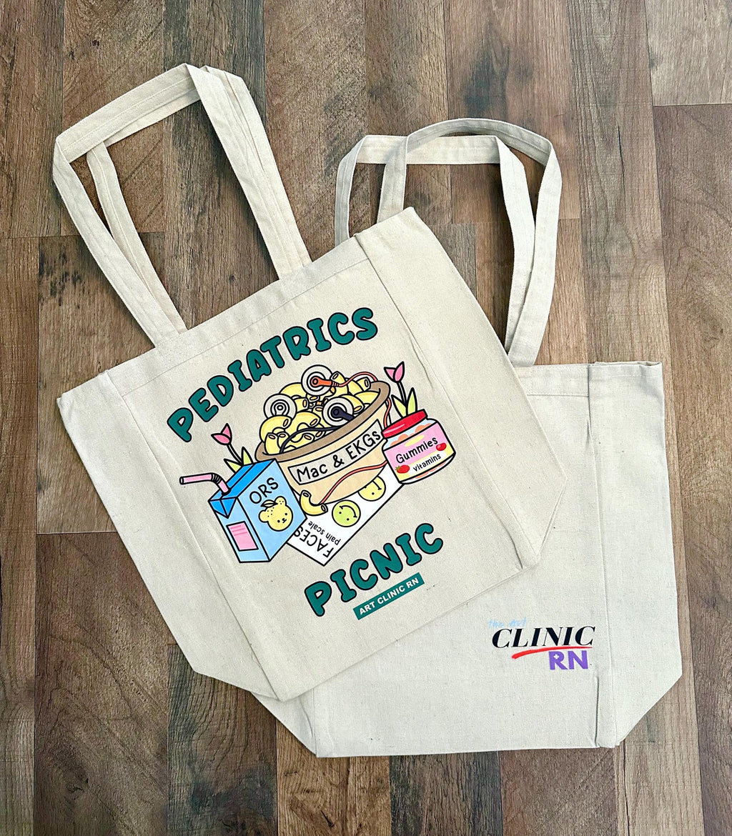 Pediatrics Picnic Tote Bag | Peds Nurse Bag, Pediatrician Bag, Bags for Medical Professionals, Healthcare Bags, Bags for Nurses and Doctors