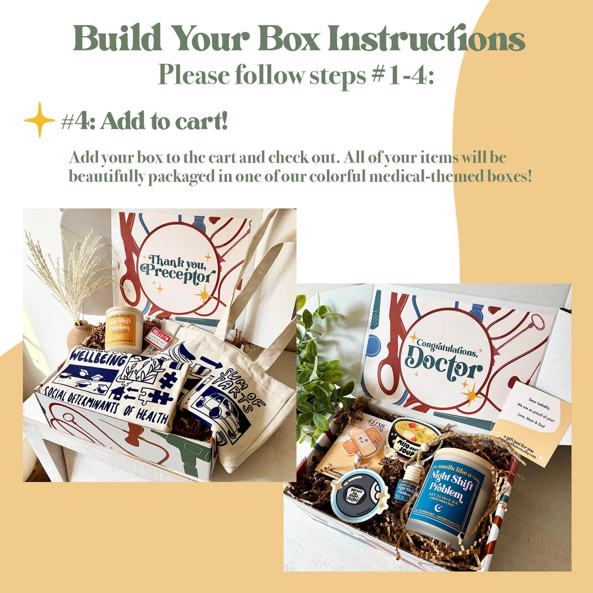 Custom Doctor Gift Box | Build Your Own Gift Box | Doctor Graduation Box, Doctor Gift, Medical School Graduation Gift, Doctor Thank You Gift
