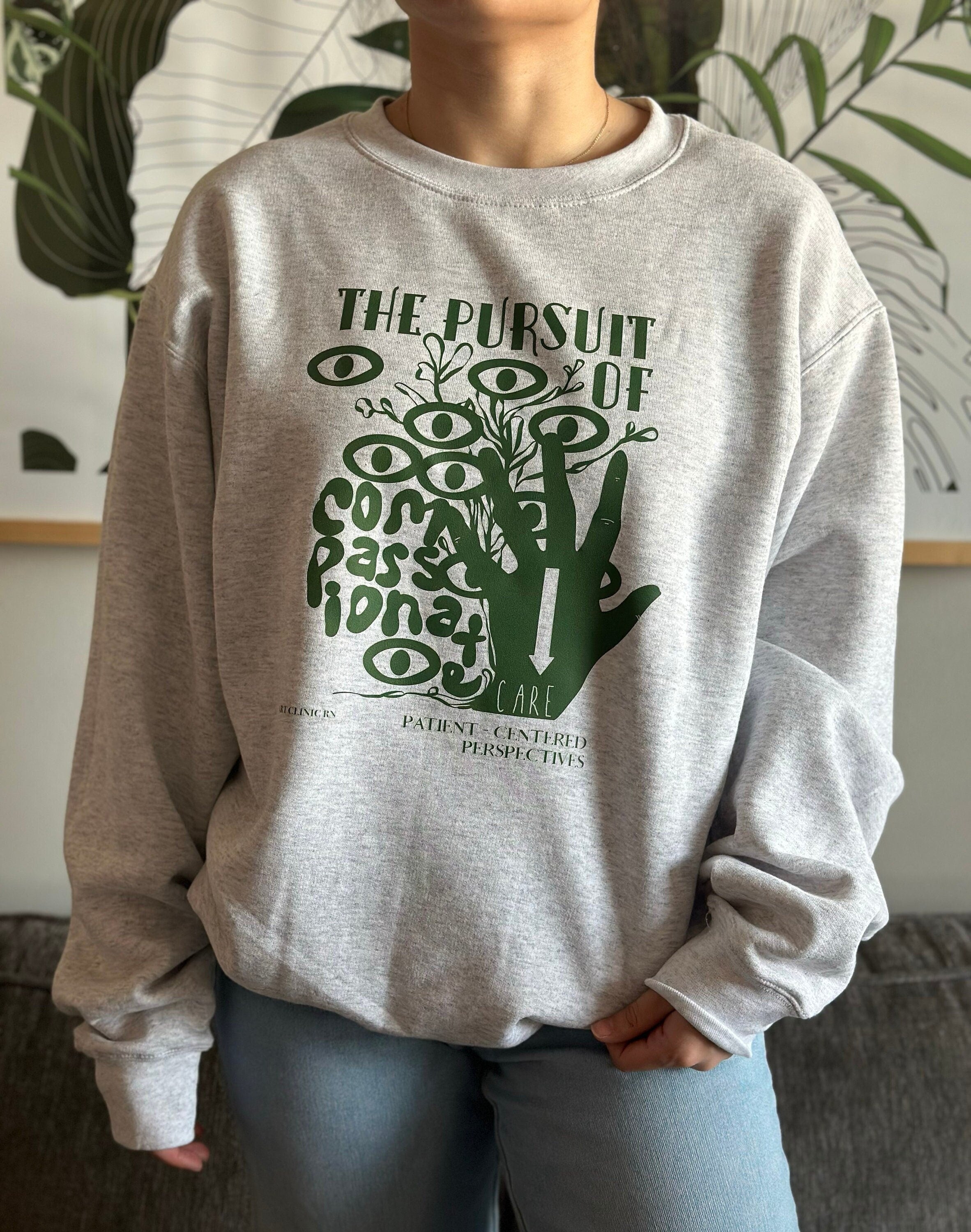 Compassionate Care Crewneck | Crewneck for Medical Professionals, Crewneck for Healthcare Workers, Sweatshirt for Nurses and Doctors
