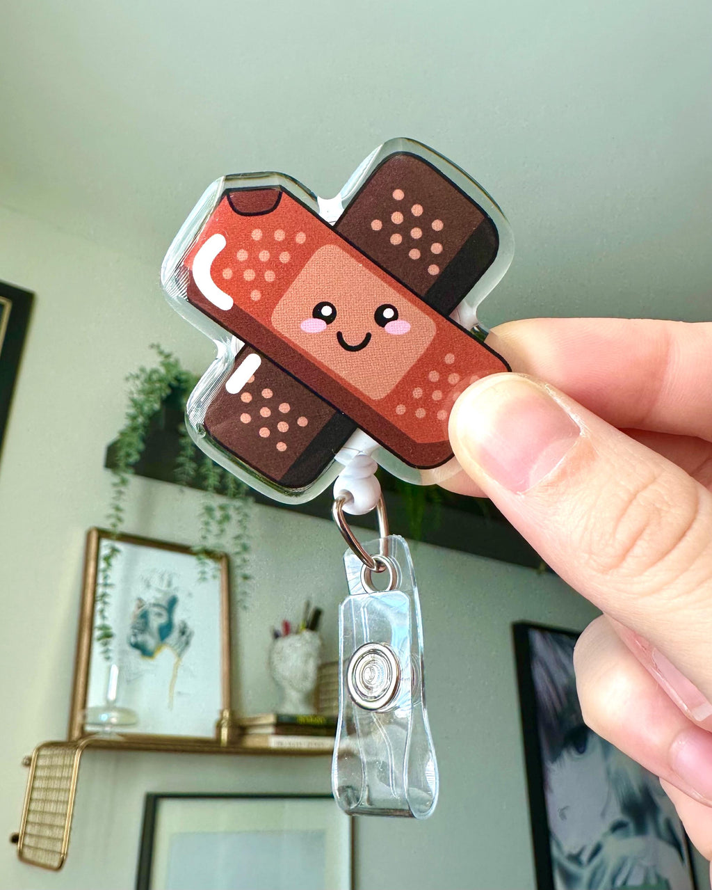 Cute BandAid Badge Reel