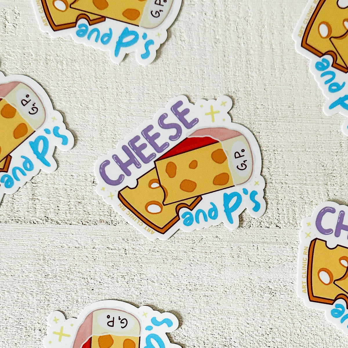 Cheese & Ps Vinyl Sticker