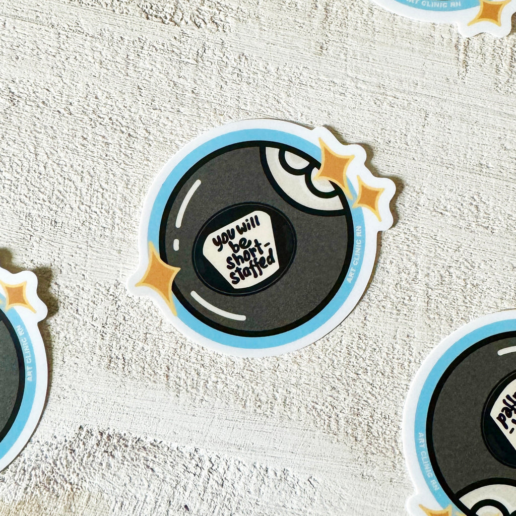 Magic 8 Ball Short-Staffed Vinyl Sticker