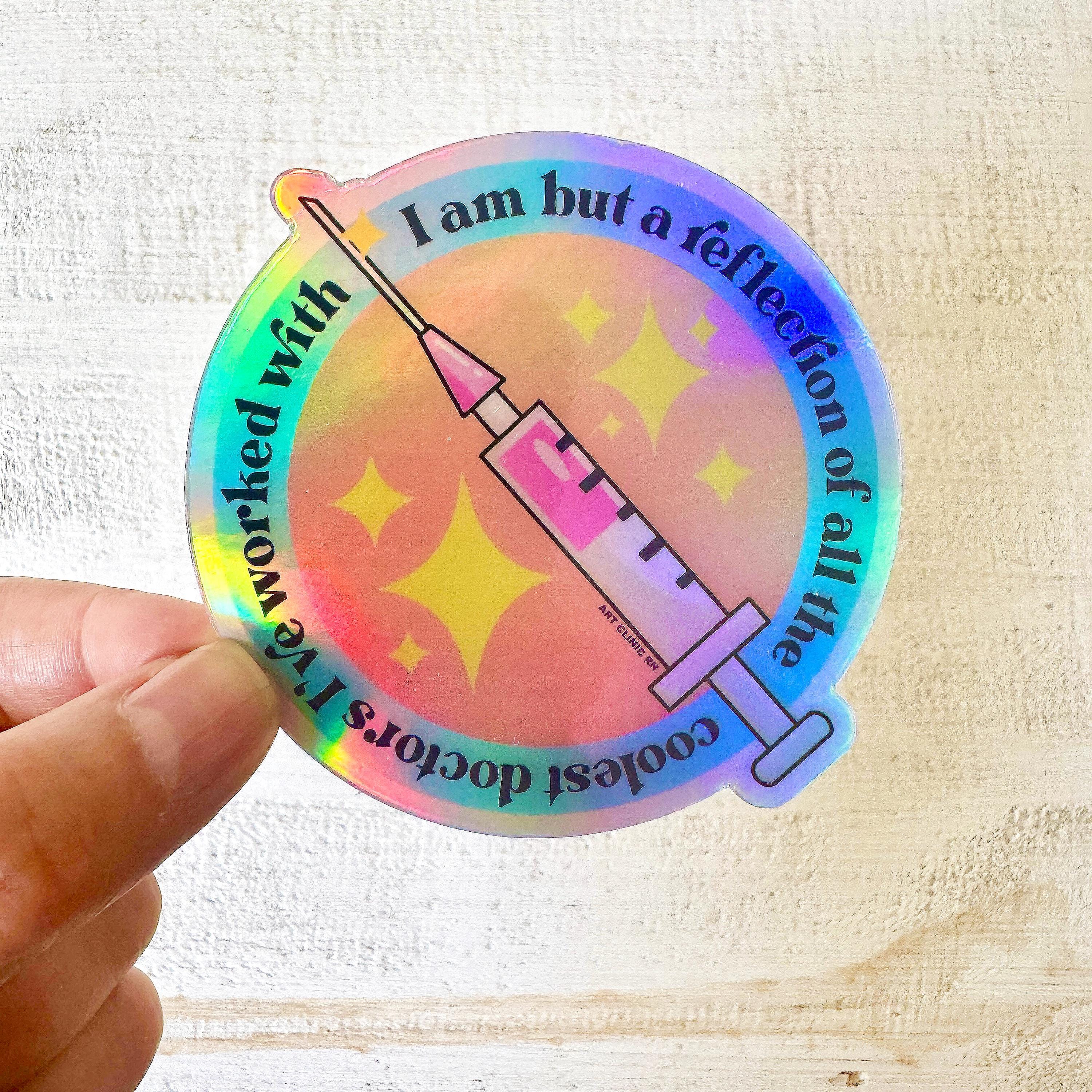 Reflection of the Coolest Doctors Holographic Vinyl Sticker